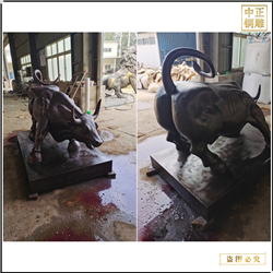 鑄銅美國(guó)華爾街牛 