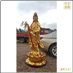 銅雕四面觀(guān)音菩薩