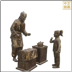買(mǎi)早點(diǎn)人物銅雕塑